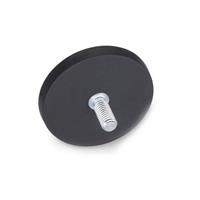 GN 51.3 Retaining Magnet Disc Shaped with Threaded Stud with Rubber Jacket